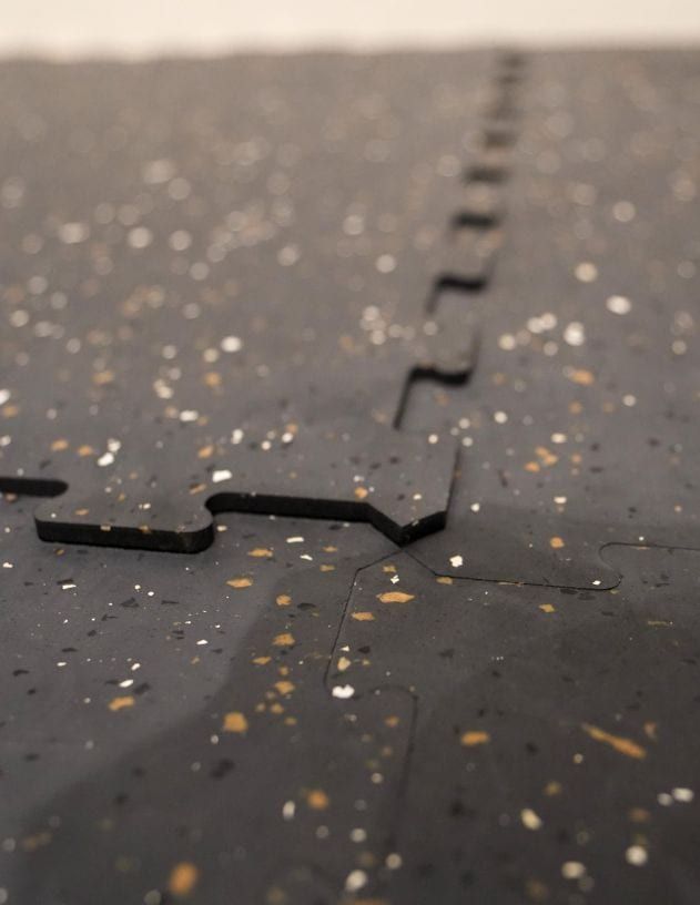 Modular sports flooring interlocking detail